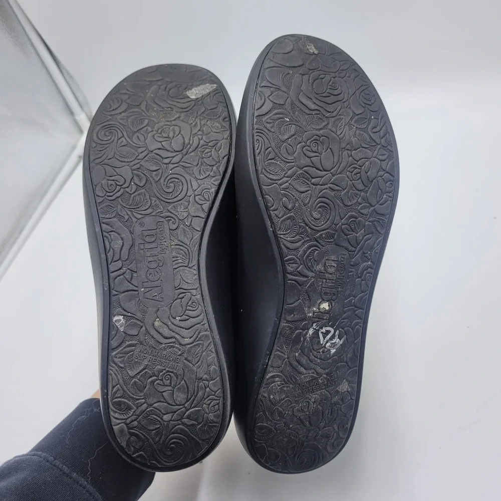 Alegria Black Mary Jane Knit Walking Comfort‎ Shoes Size 37 US 7-7.5 Casual Boho